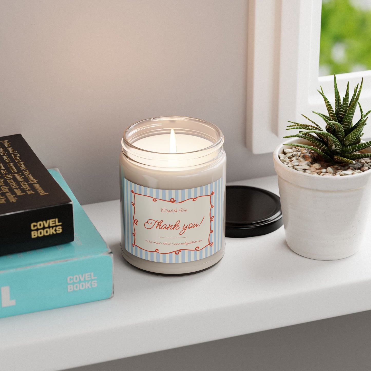 Scented Soy Candle, 9oz —Housewarming Gift Custom Label