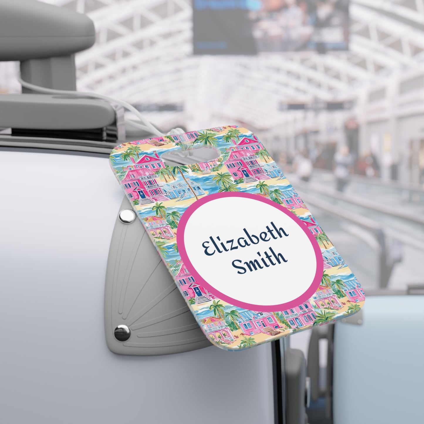 Personalized Coastal Monogram Luggage Tag — Custom Name Travel ID