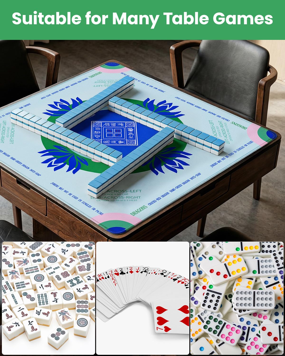 Mikccer Mahjong Mat with Rules: Amazon