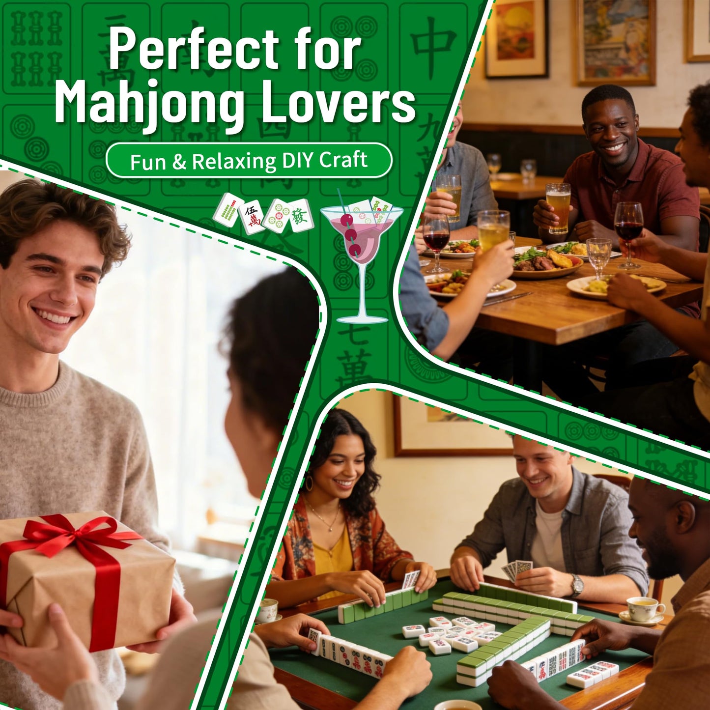 EliteEcho 8 PCS Mahjong Diamond Art Coasters Kit: Amazon