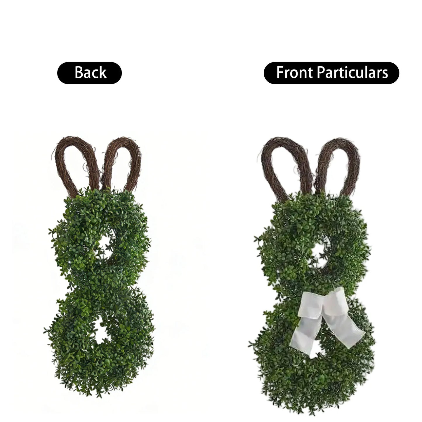 Easter Eucalyptus Bunny Floral Vine Wreath