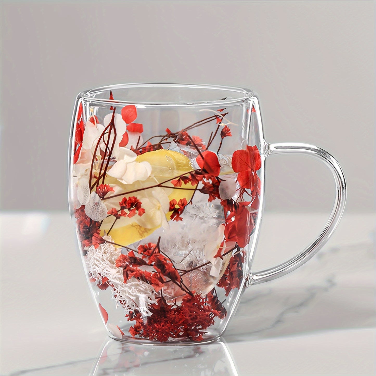 Floral Glass Coffee Mug - Variety