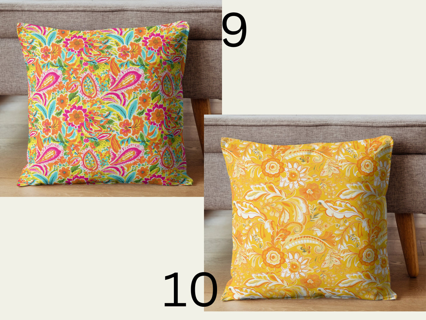 Fall Paisely Decor, Pumpkin Decor, Preppy Room Decor, Pumpkin Throw Pillow, Beach Home, Dorm Decor, Pink Yellow and Orange
