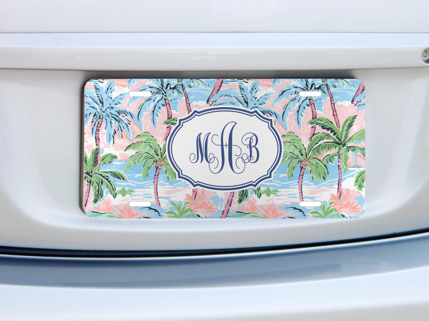 Coastal Car Plate, Car Accessories for Women, Jeep Front License Plate. Lilly Inspired License Plate Frame