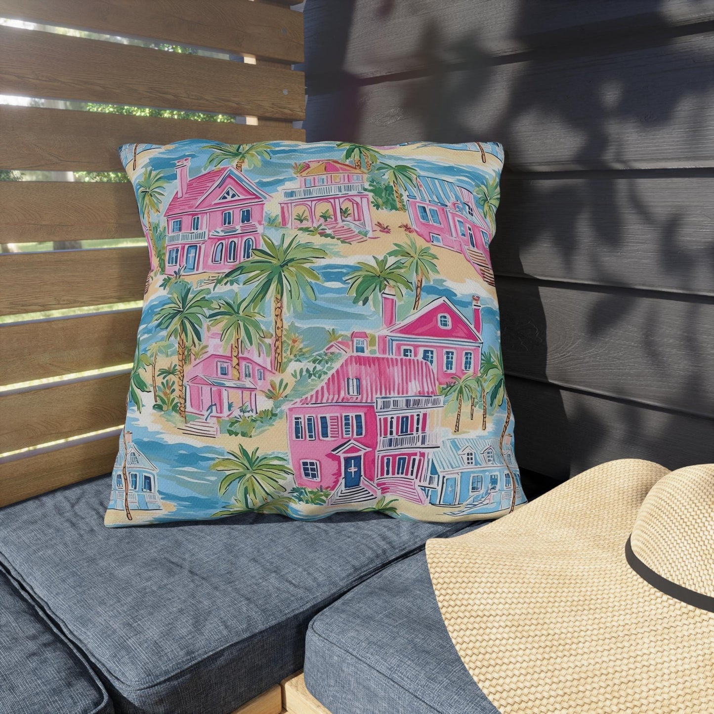 Tropical Outdoor Pillows, Coastal Home Decor, Beach House Decor, Patio Accessories, Summer Vibe Cushions