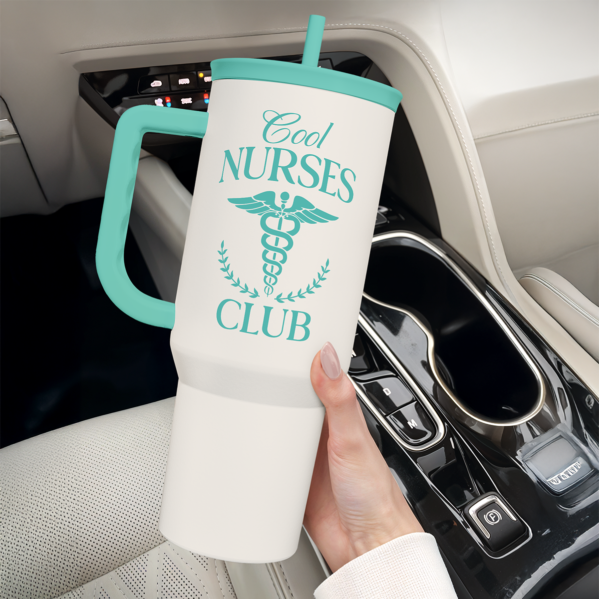 Mint Nurse Slidemate | Slider Tumbler with Handle 40oz