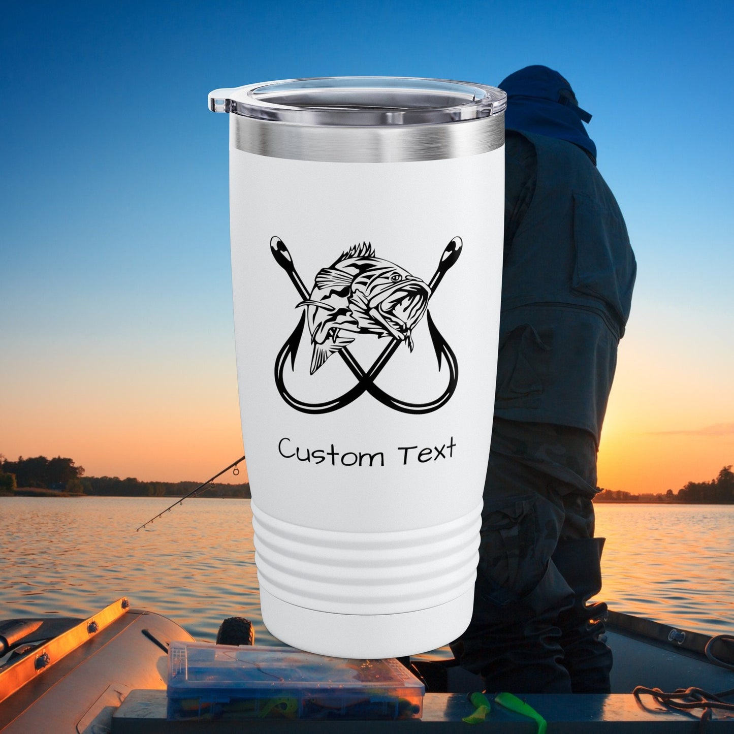 Gift for Dad, Father's Day Gift, Fishing Personalized Cup