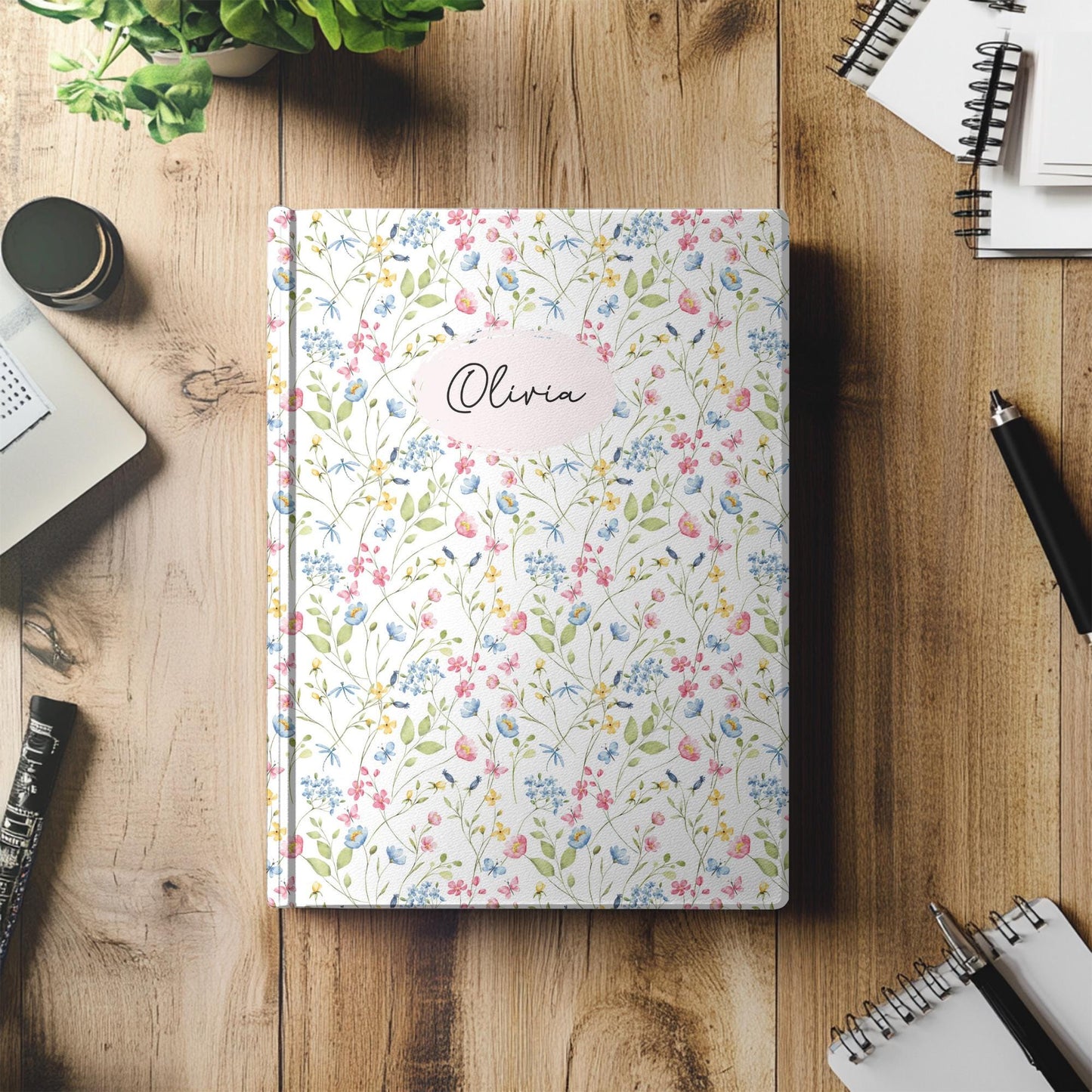 Personalized Floral Journal