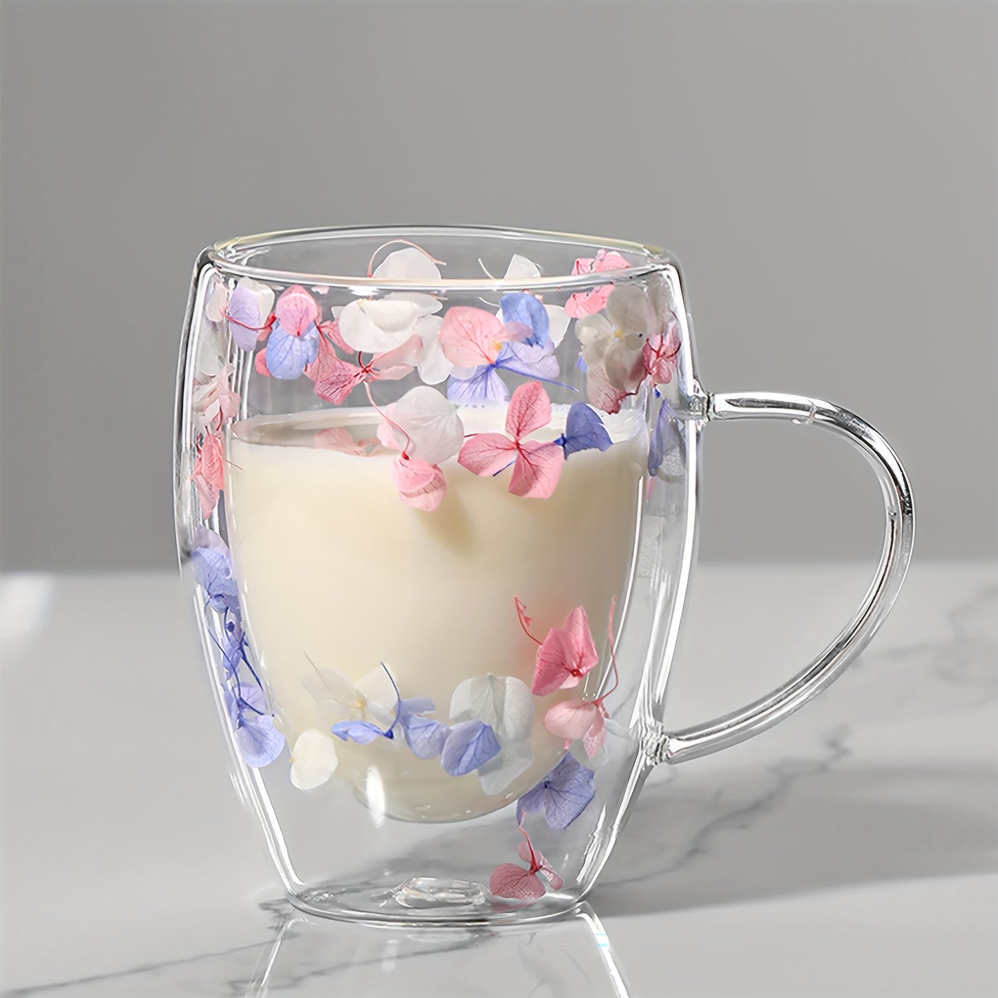 Floral Glass Coffee Mug - Variety