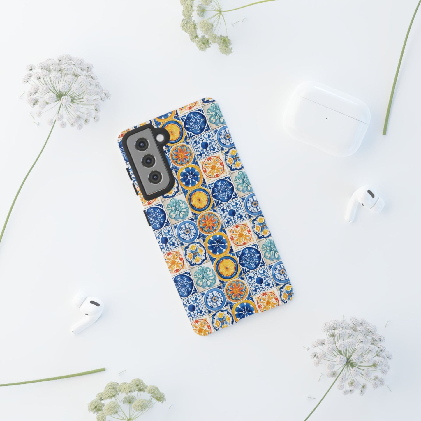 Mediterranean Tile Pattern Phone Case | Tough Case | Mosiac Tile | iPhone 17