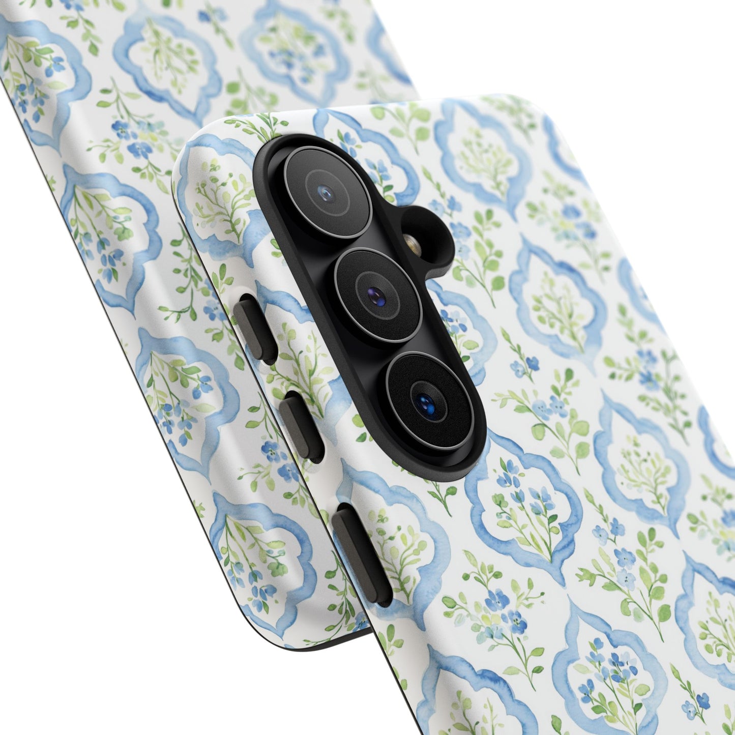 Blue Floral Damask phone case | Tough Case | iPhone 17