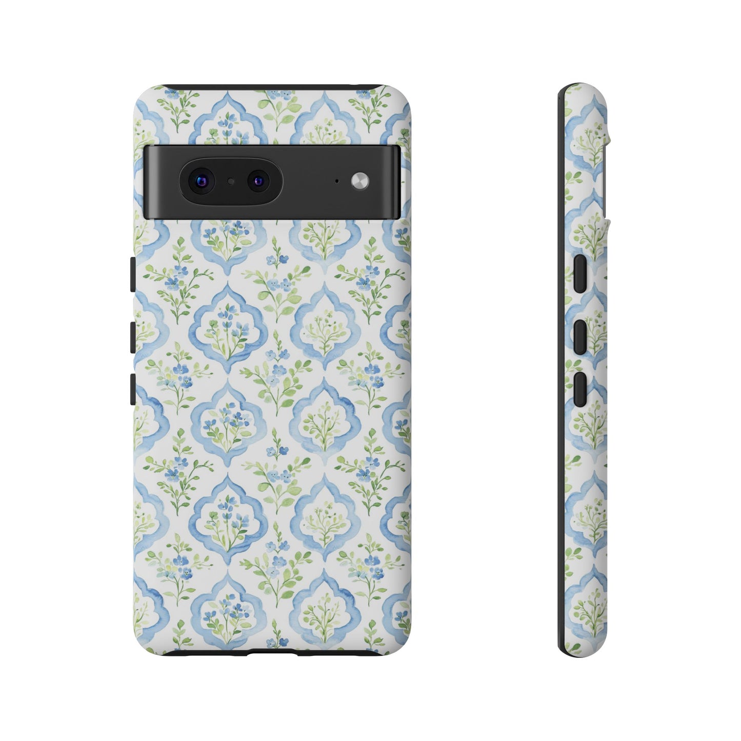 Blue Floral Damask phone case | Tough Case | iPhone 17