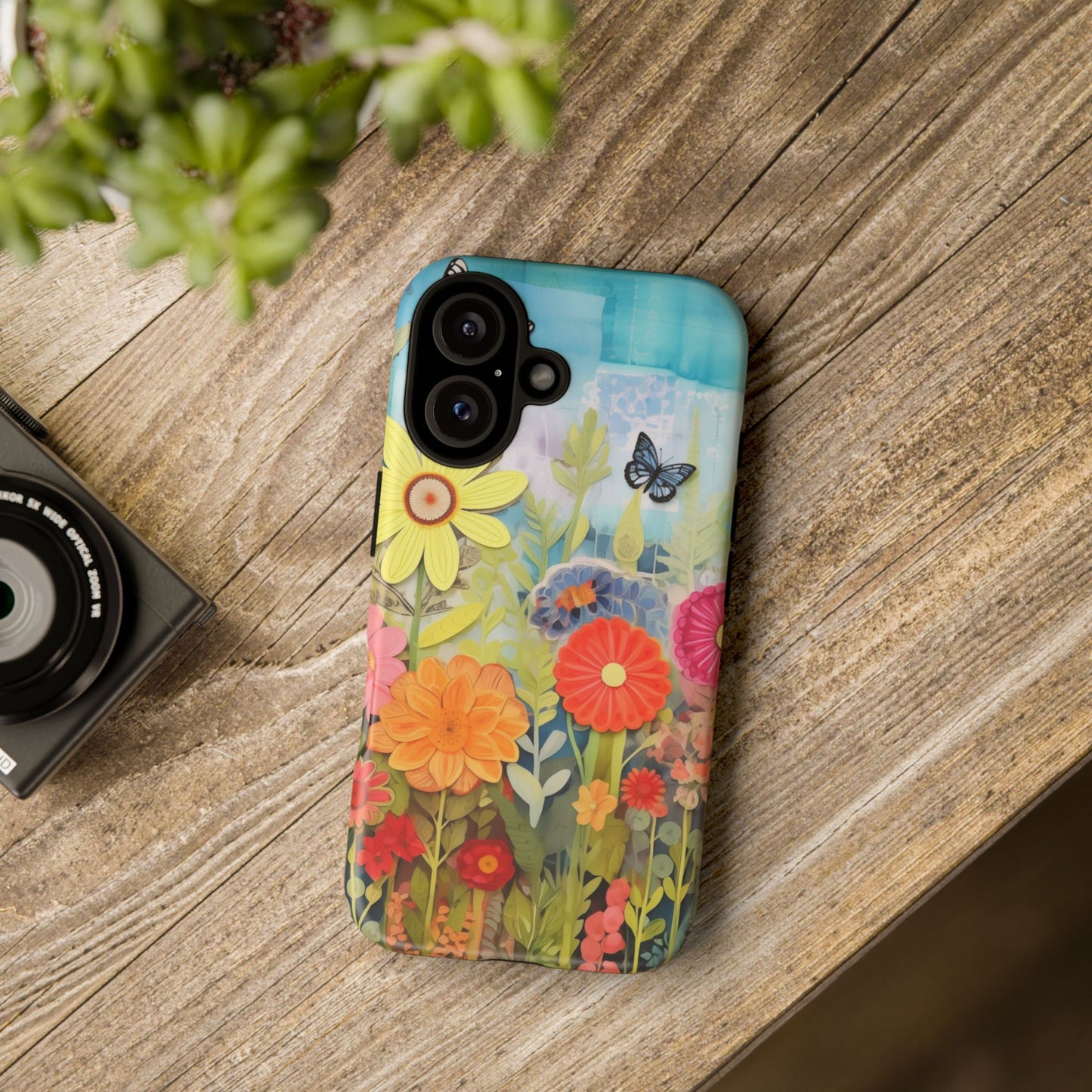 Whimsical Floral Garden phone case | Tough Case | 3d Floral Pattern | iPhone 17