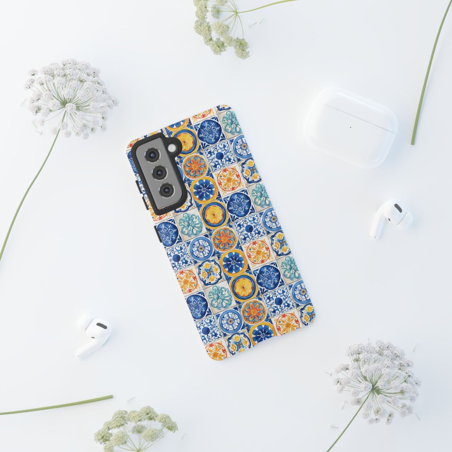Mediterranean Tile Pattern Phone Case | Tough Case | Mosiac Tile | iPhone 17