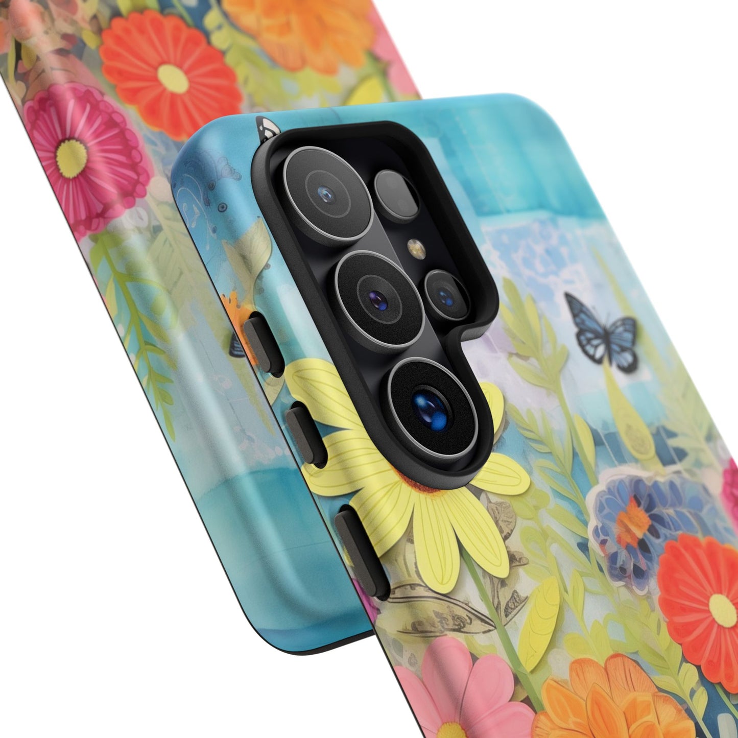 Whimsical Floral Garden phone case | Tough Case | 3d Floral Pattern | iPhone 17