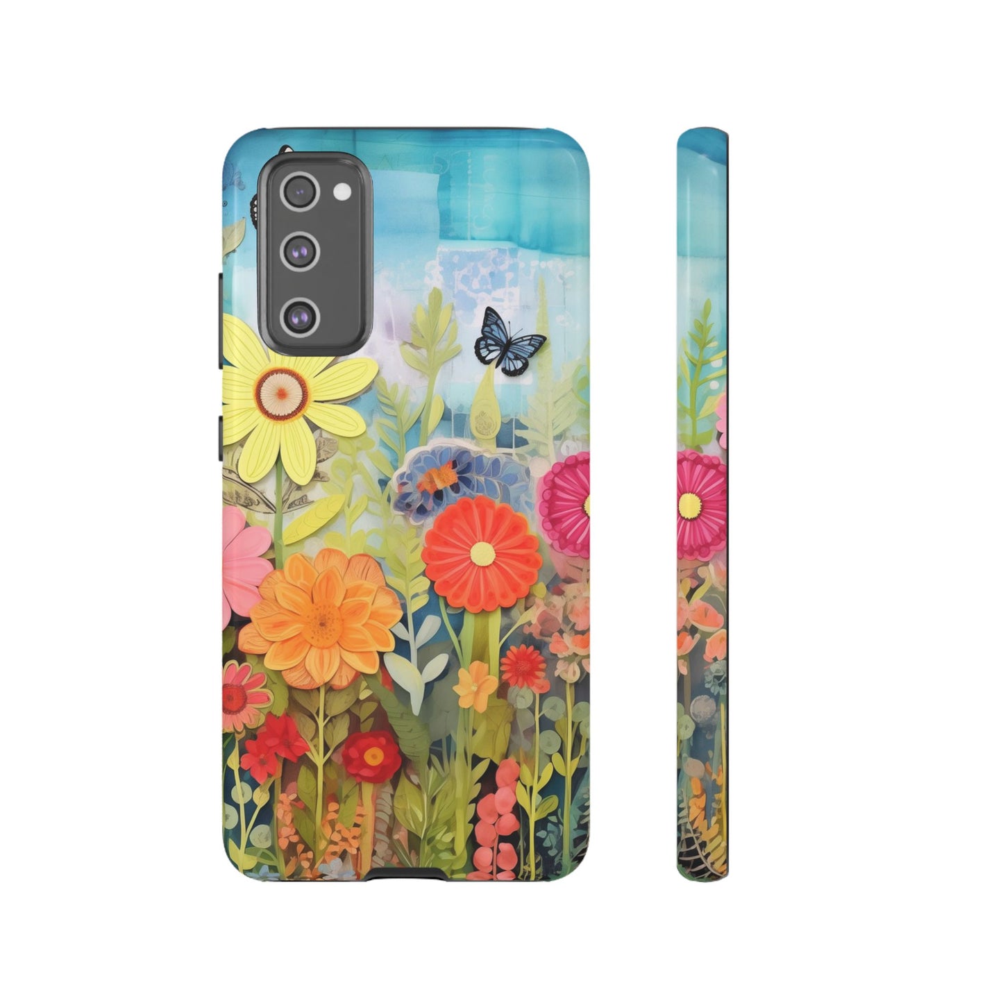 Whimsical Floral Garden phone case | Tough Case | 3d Floral Pattern | iPhone 17