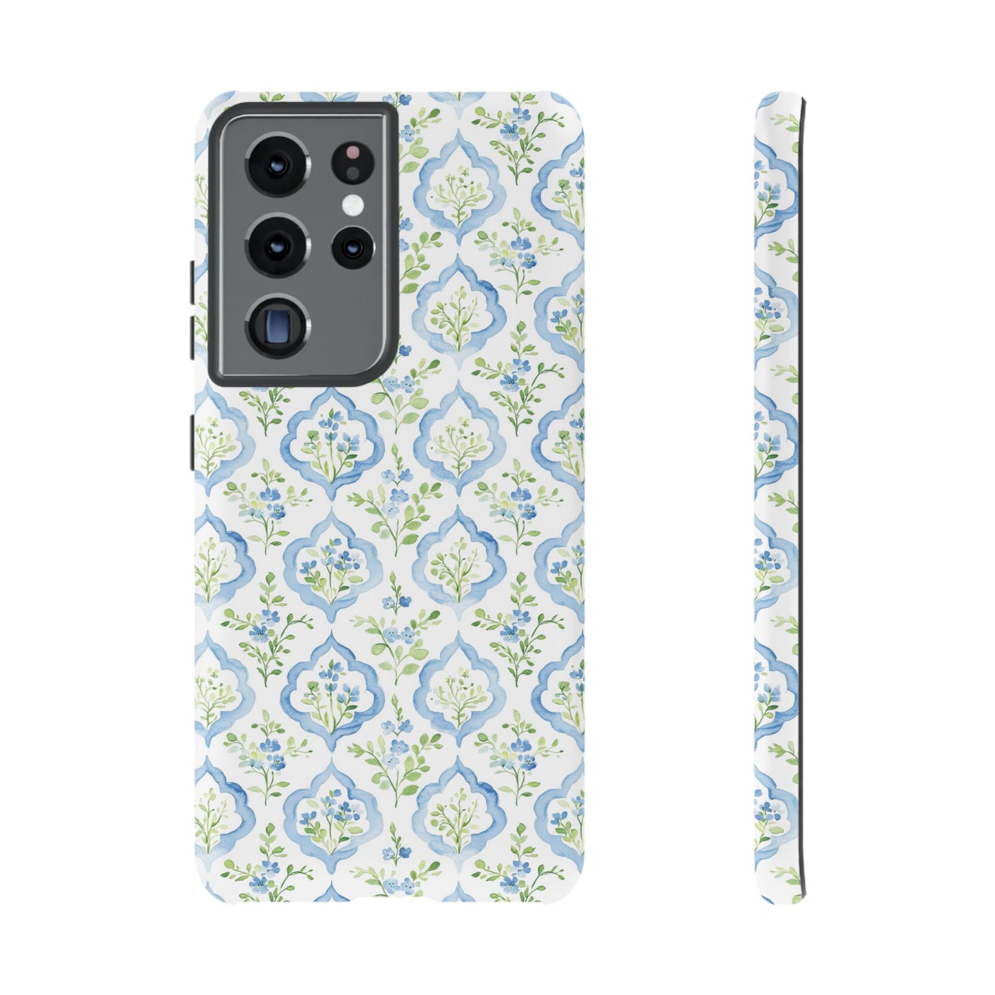 Blue Floral Damask phone case | Tough Case | iPhone 17