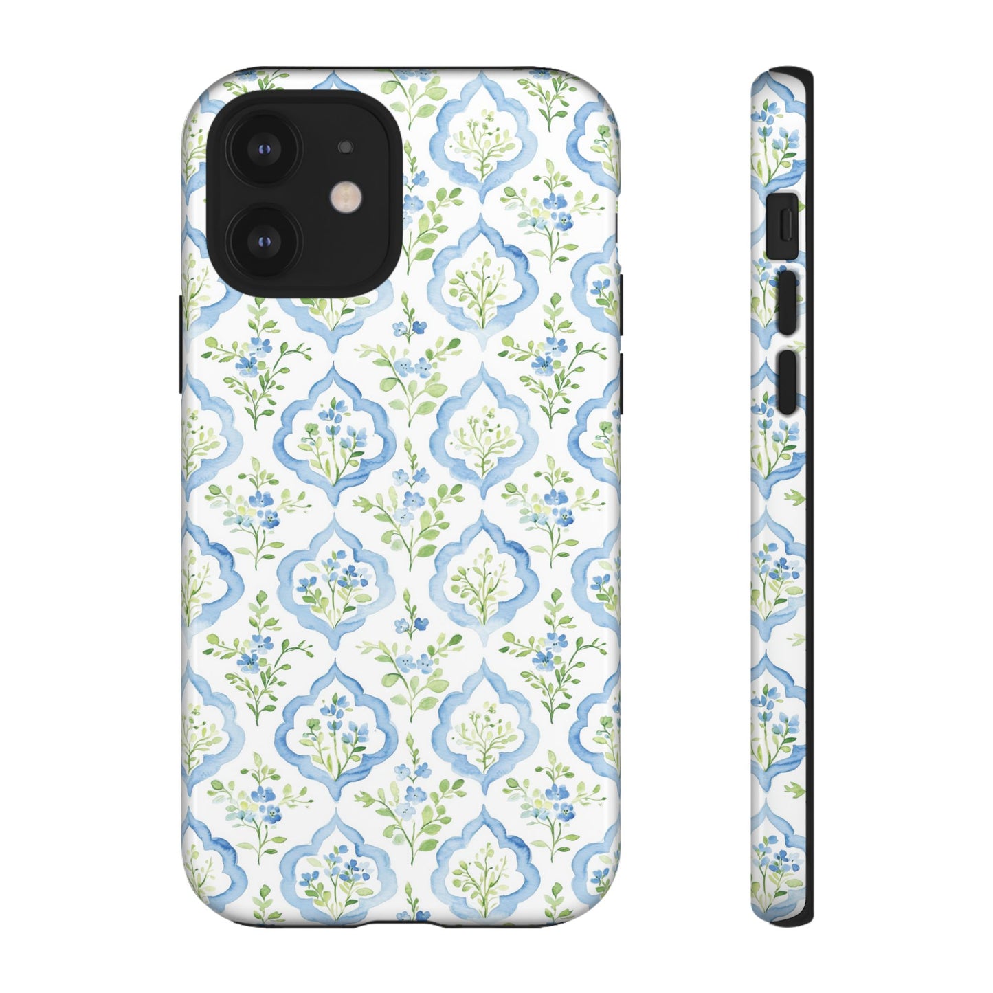 Blue Floral Damask phone case | Tough Case | iPhone 17