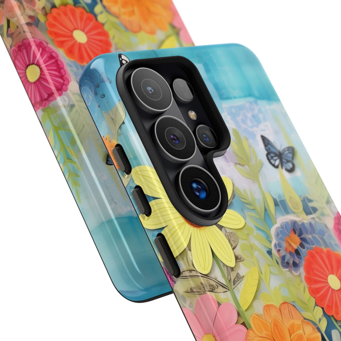 Whimsical Floral Garden phone case | Tough Case | 3d Floral Pattern | iPhone 17