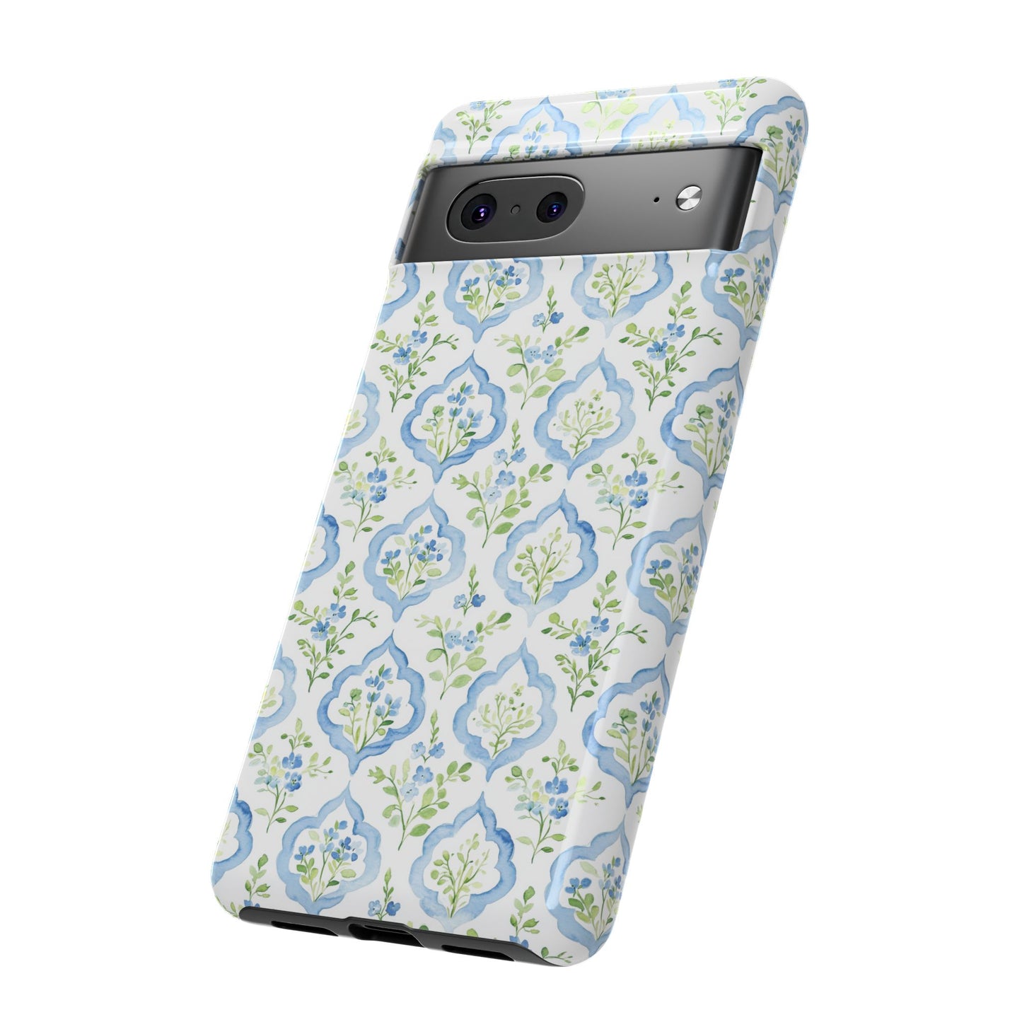 Blue Floral Damask phone case | Tough Case | iPhone 17