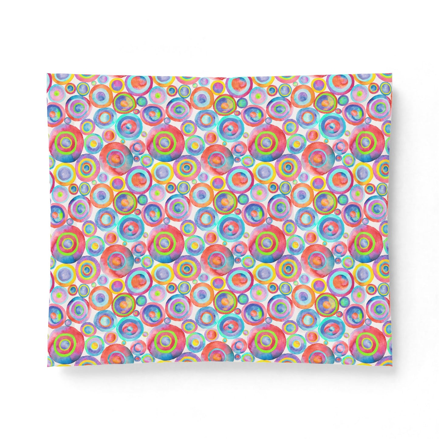 Abstract Bright Circles Cotton Comforter — Colorful Modern Bedding