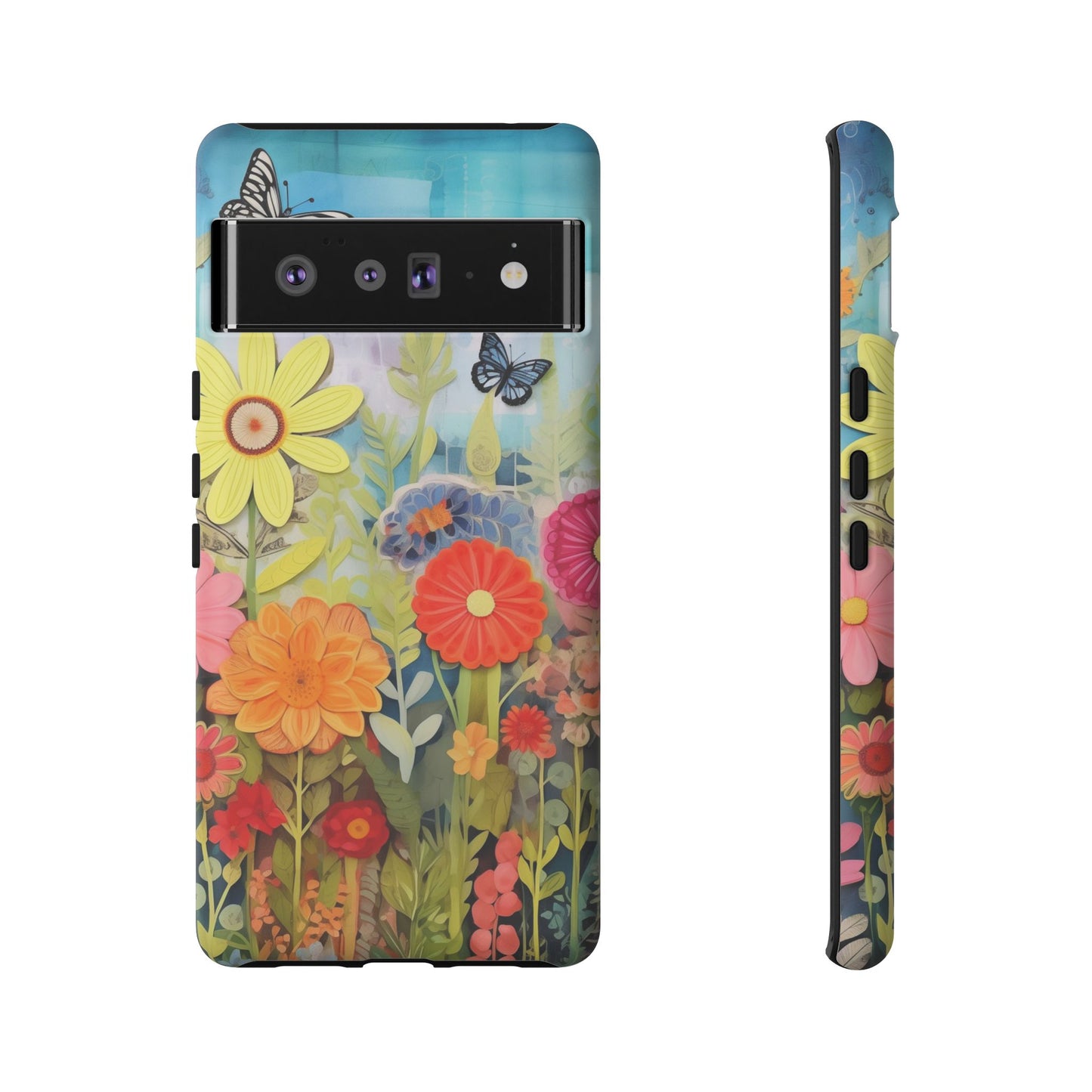 Whimsical Floral Garden phone case | Tough Case | 3d Floral Pattern | iPhone 17