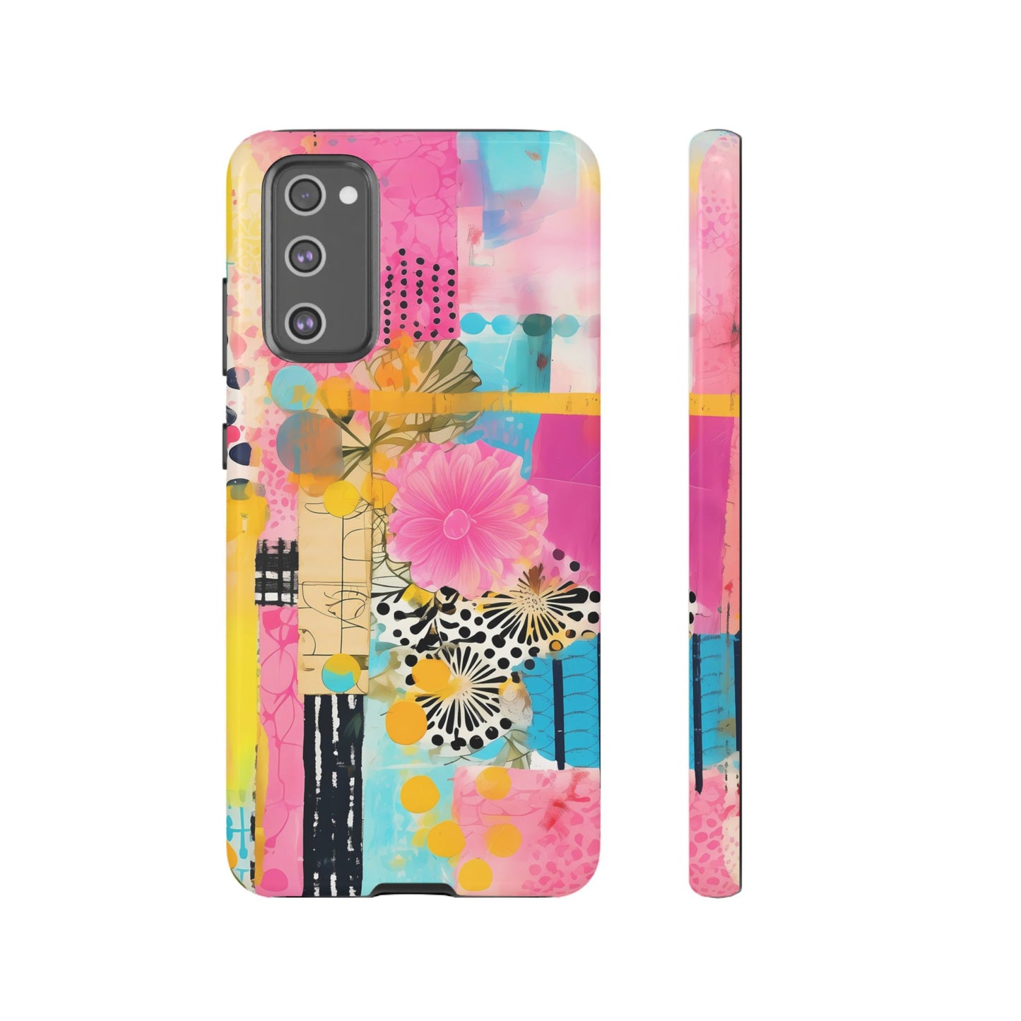 Pink Floral Abstract Phone Case | Tough Cases | iPhone 17