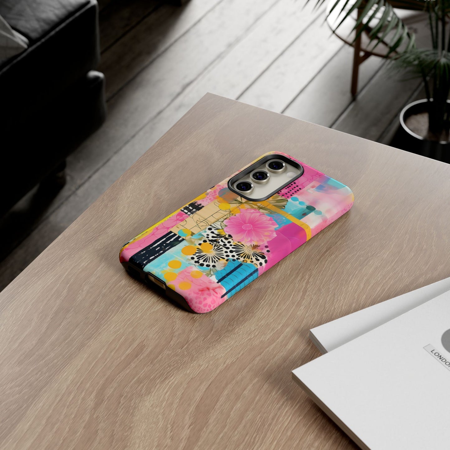 Pink Floral Abstract Phone Case | Tough Cases | iPhone 17