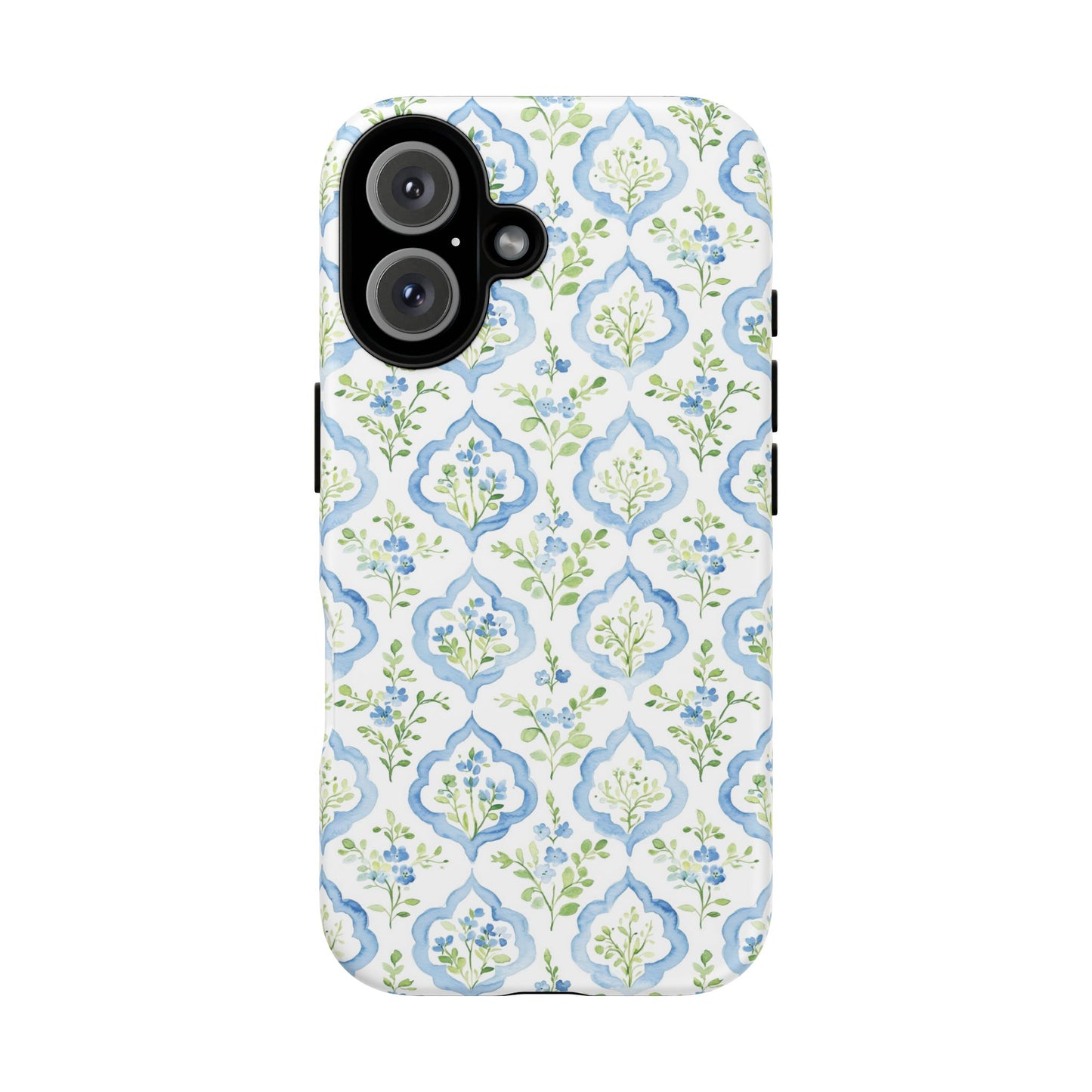 Blue Floral Damask phone case | Tough Case | iPhone 17