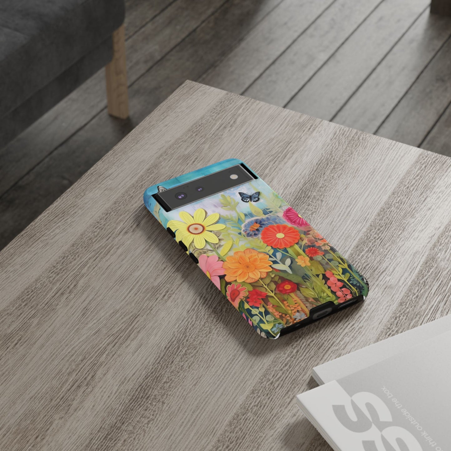 Whimsical Floral Garden phone case | Tough Case | 3d Floral Pattern | iPhone 17