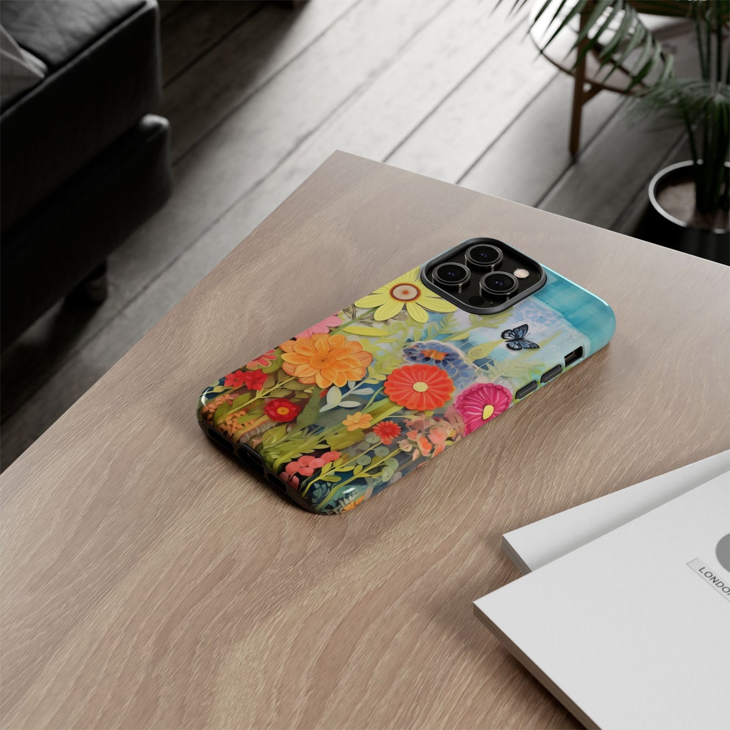 Whimsical Floral Garden phone case | Tough Case | 3d Floral Pattern | iPhone 17