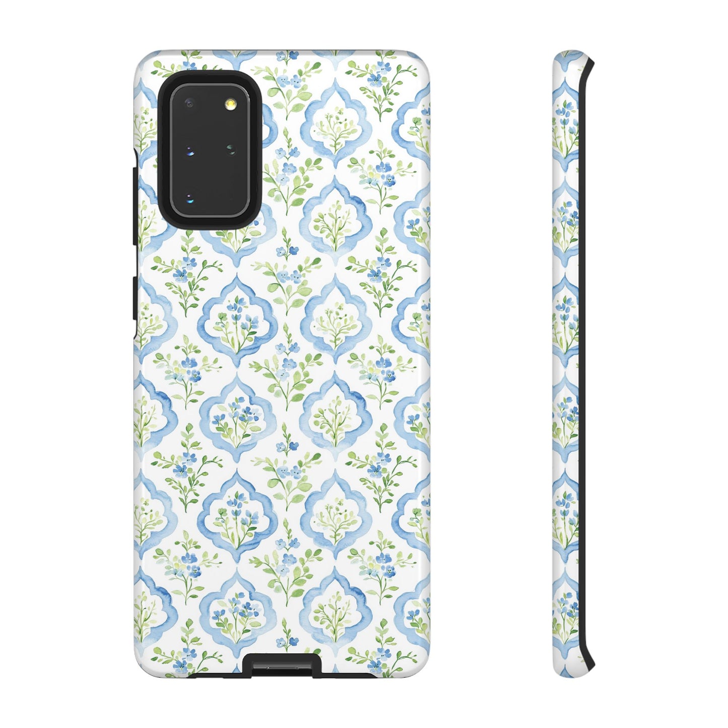 Blue Floral Damask phone case | Tough Case | iPhone 17