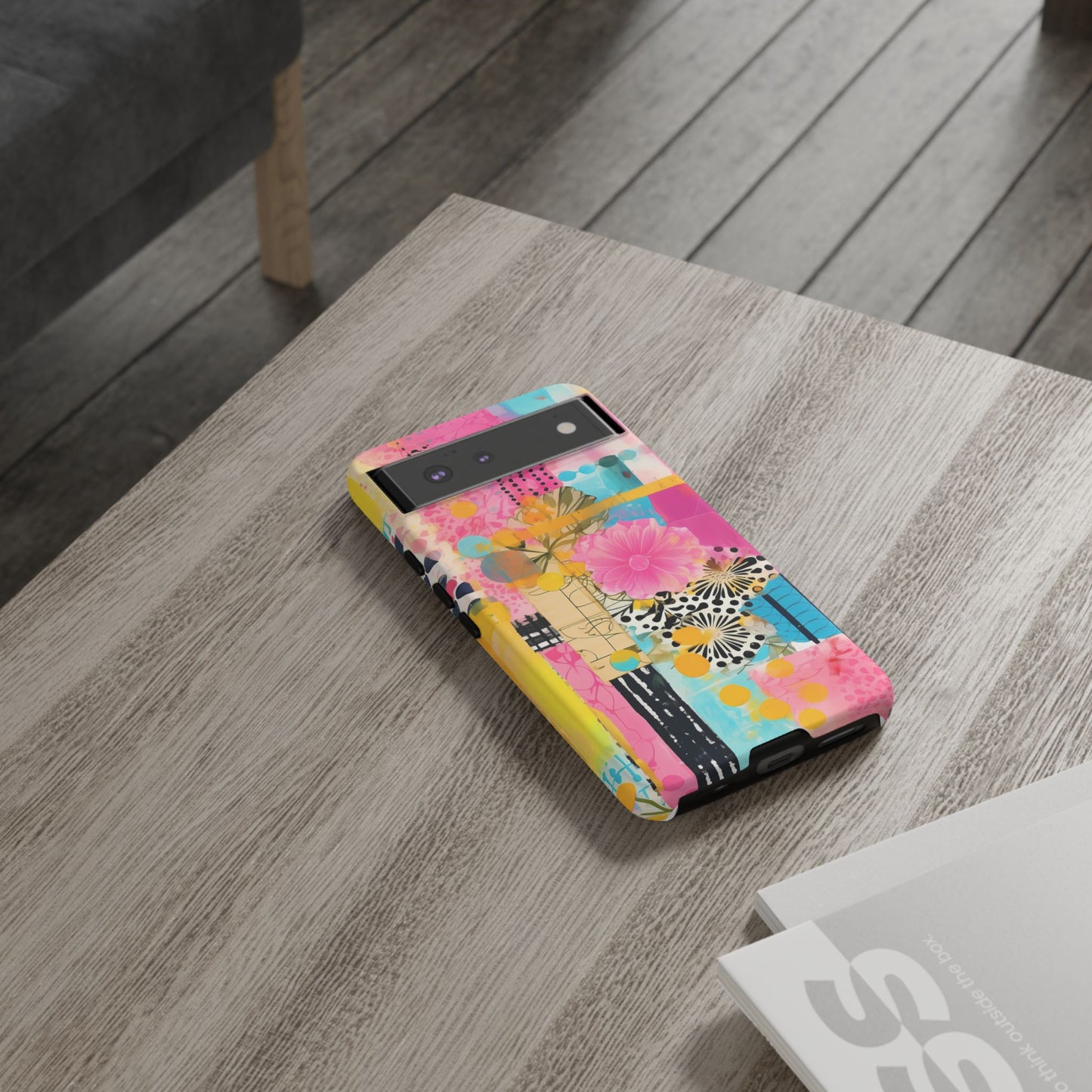 Pink Floral Abstract Phone Case | Tough Cases | iPhone 17