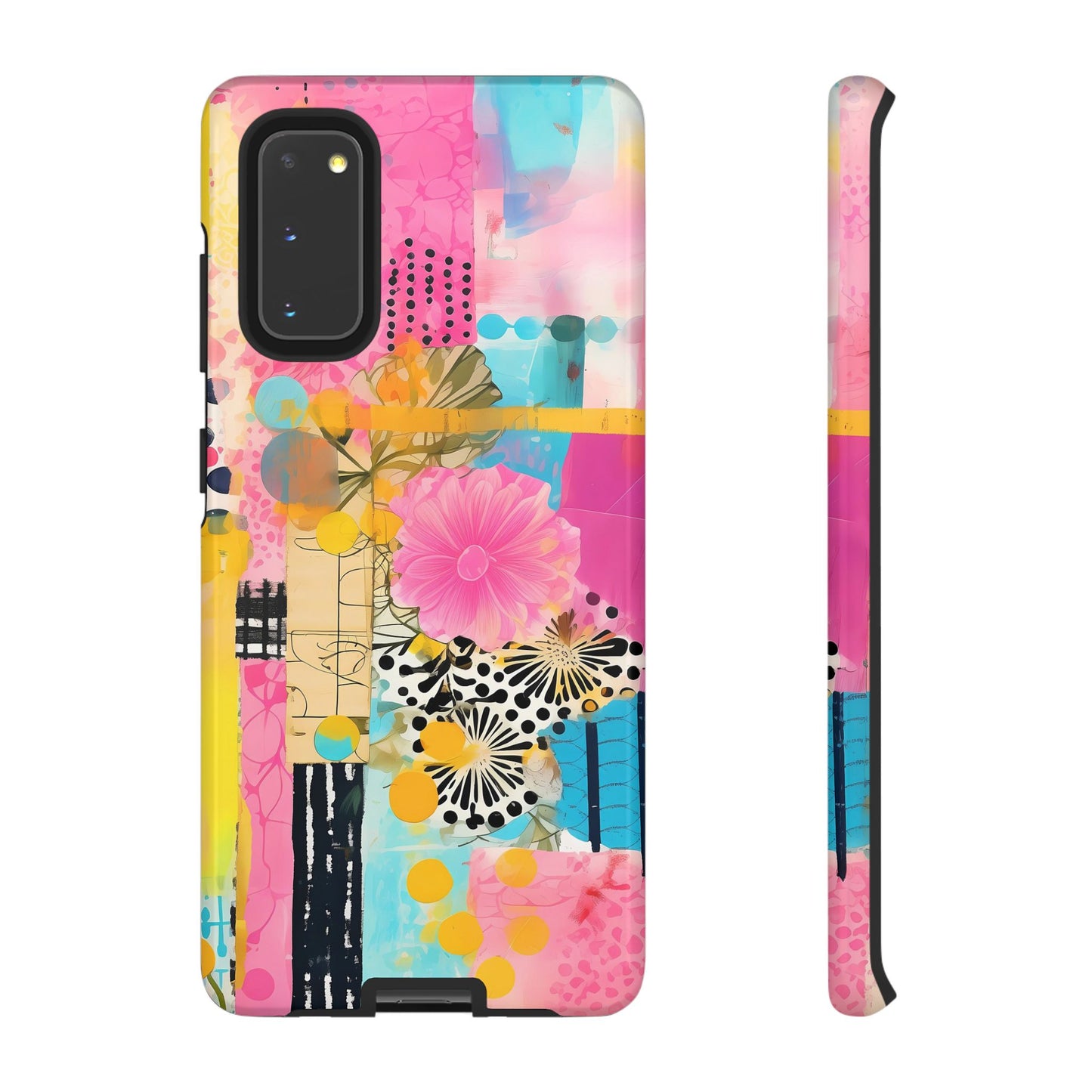 Pink Floral Abstract Phone Case | Tough Cases | iPhone 17