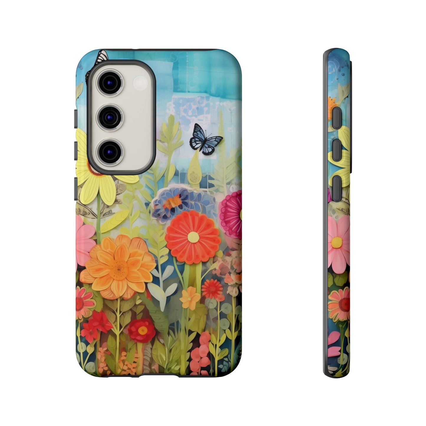 Whimsical Floral Garden phone case | Tough Case | 3d Floral Pattern | iPhone 17