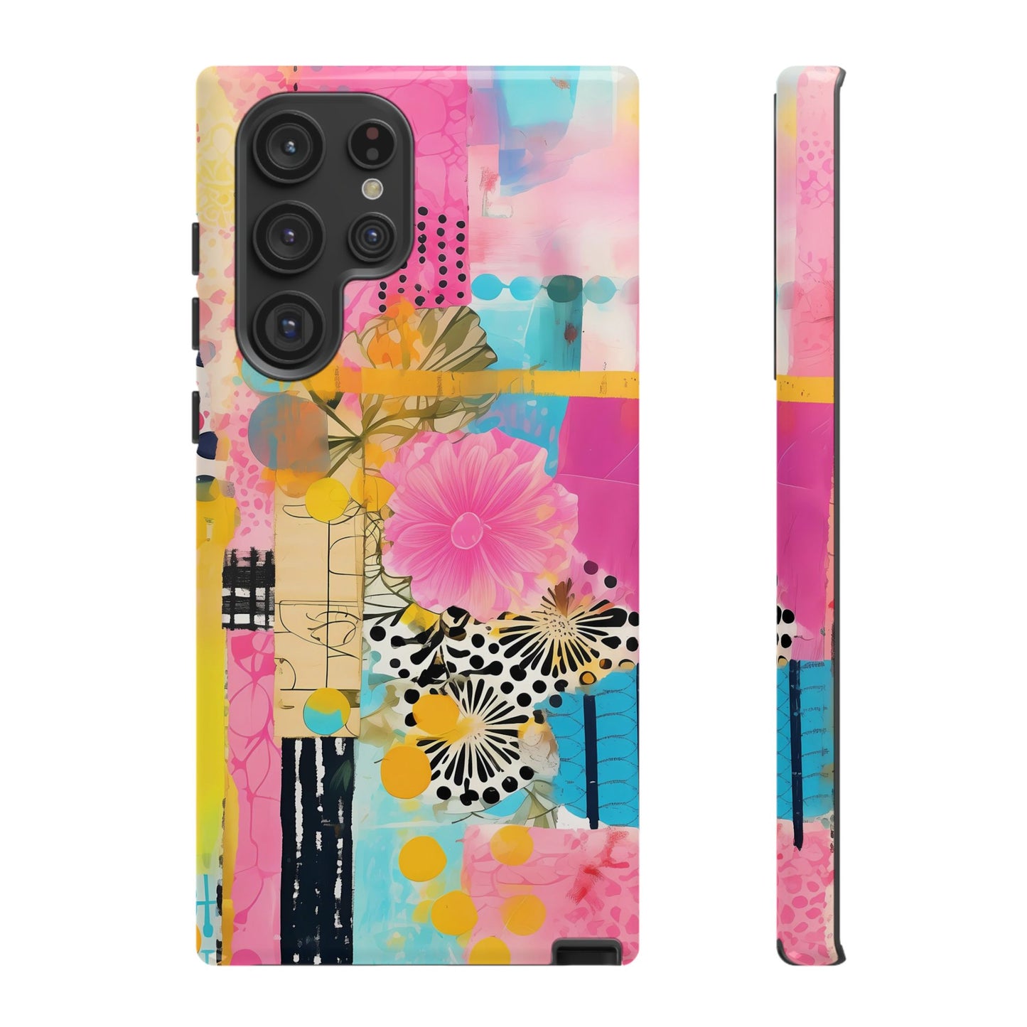 Pink Floral Abstract Phone Case | Tough Cases | iPhone 17