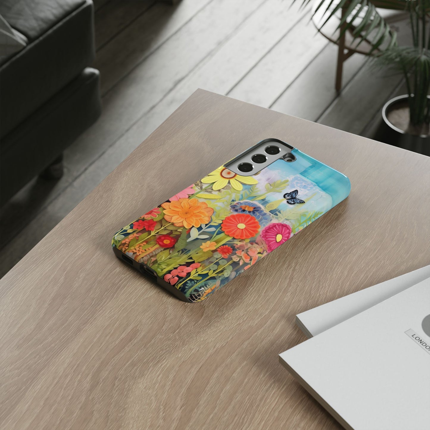 Whimsical Floral Garden phone case | Tough Case | 3d Floral Pattern | iPhone 17