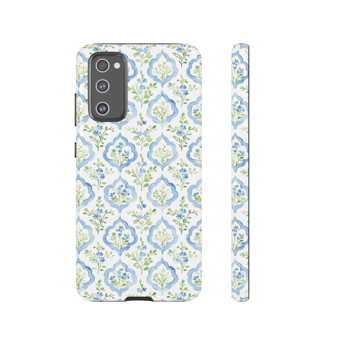 Blue Floral Damask phone case | Tough Case | iPhone 17