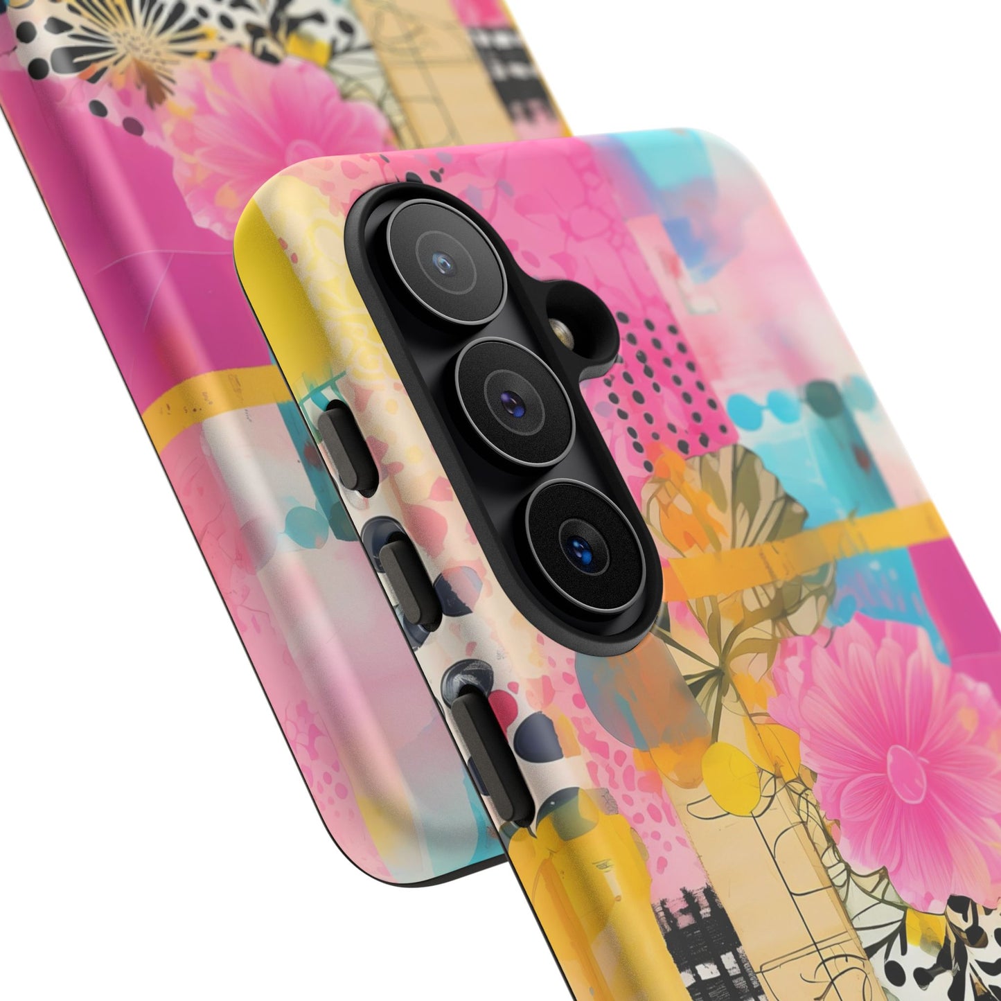 Pink Floral Abstract Phone Case | Tough Cases | iPhone 17