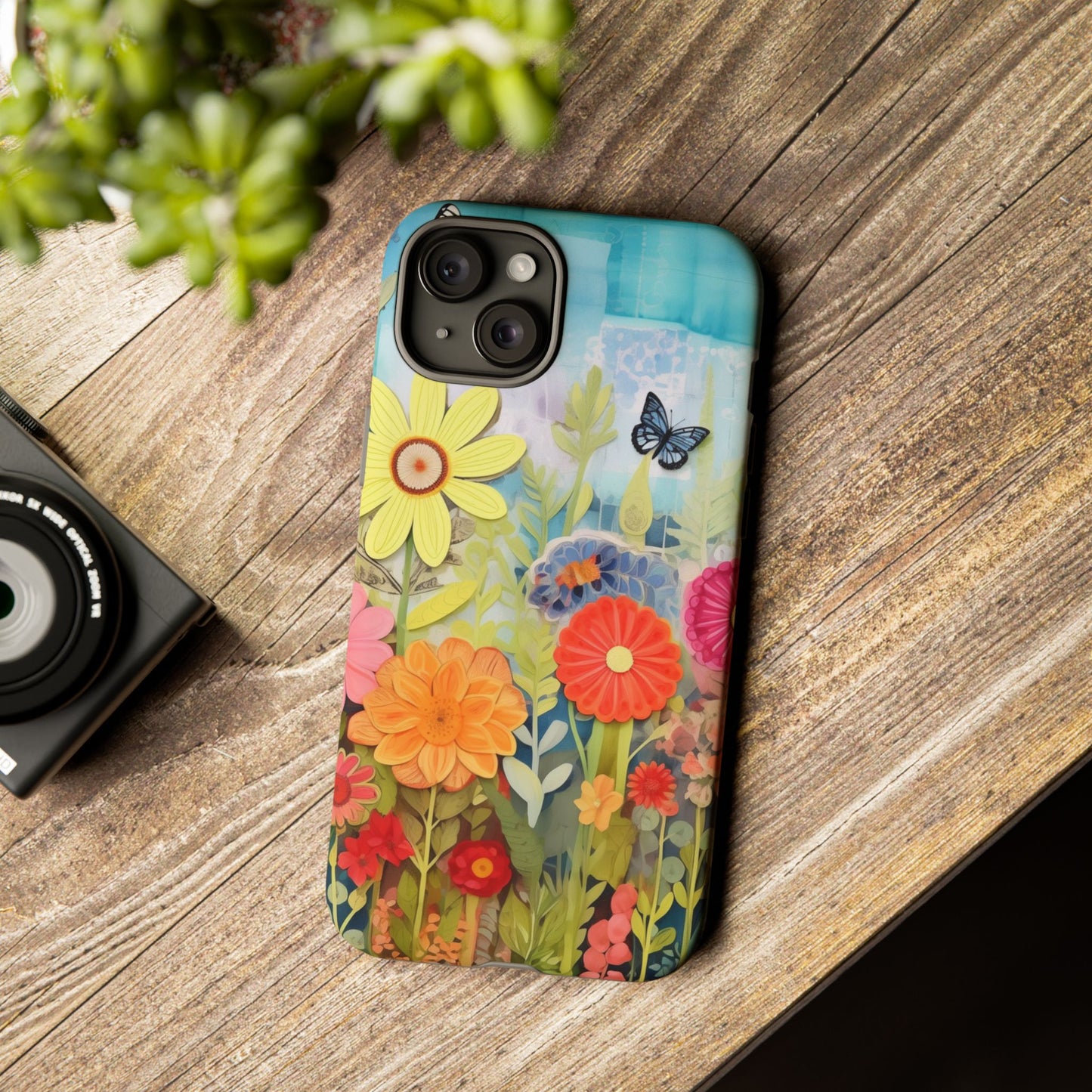 Whimsical Floral Garden phone case | Tough Case | 3d Floral Pattern | iPhone 17