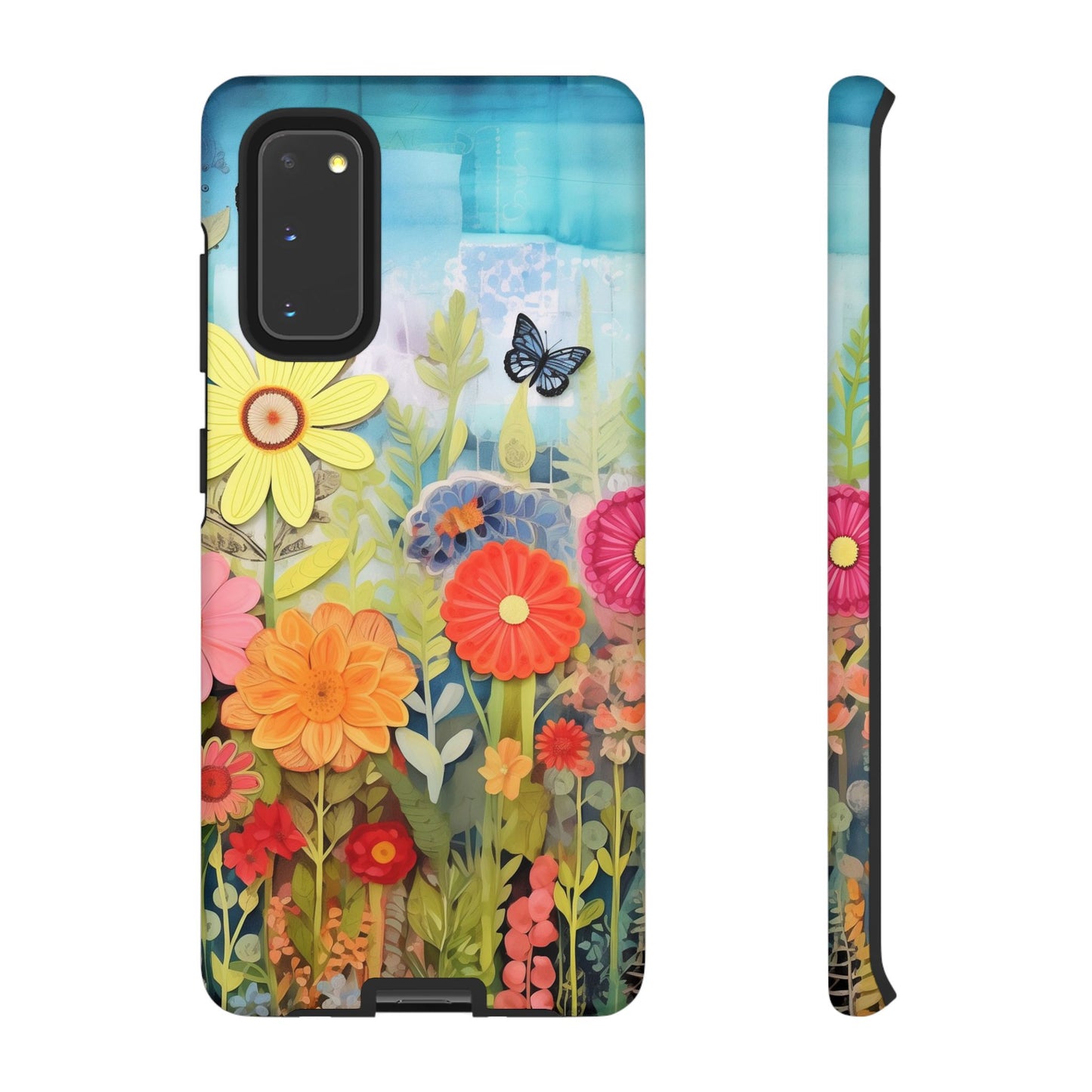 Whimsical Floral Garden phone case | Tough Case | 3d Floral Pattern | iPhone 17