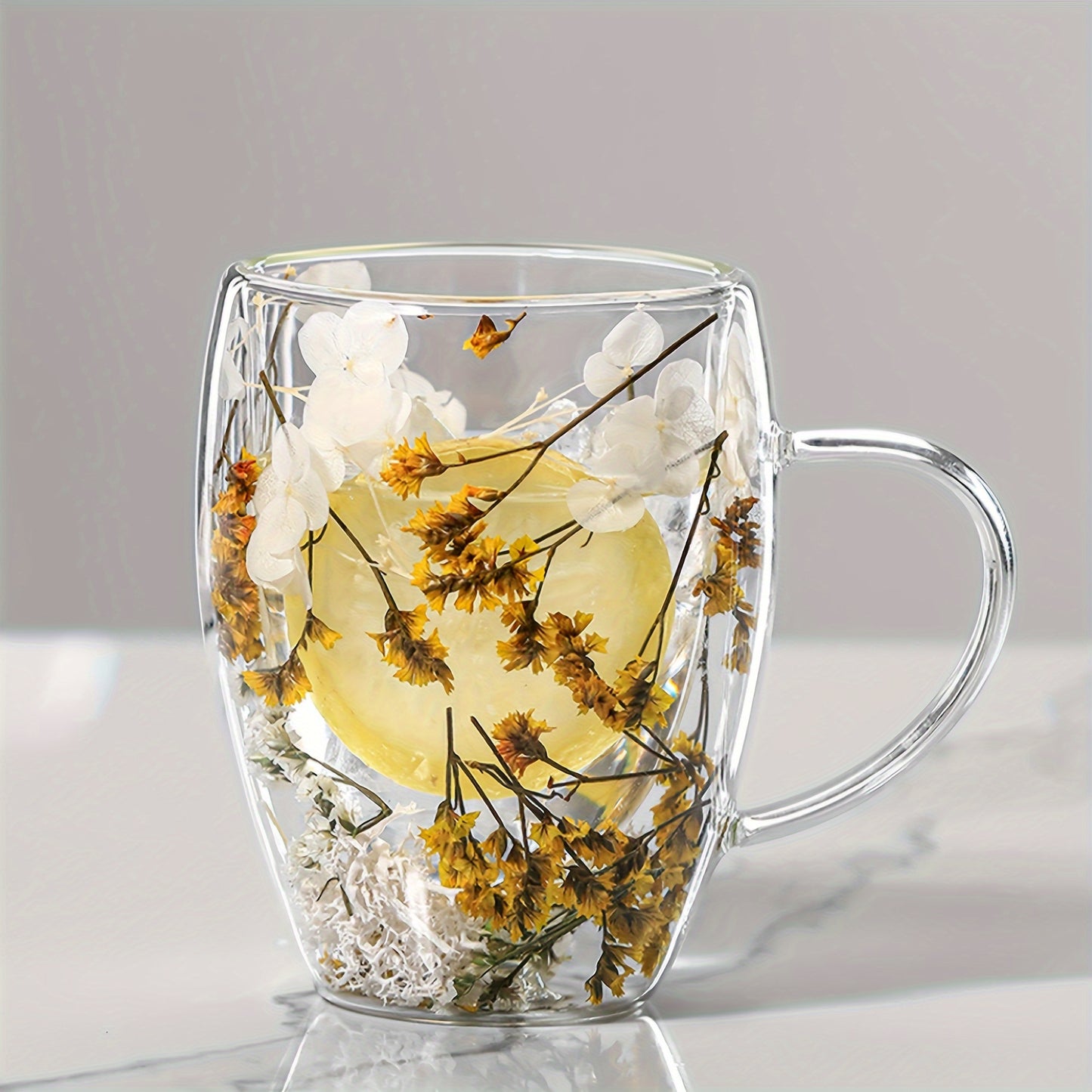 Floral Glass Coffee Mug - Variety