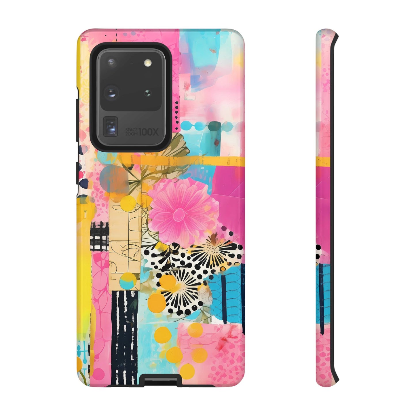 Pink Floral Abstract Phone Case | Tough Cases | iPhone 17