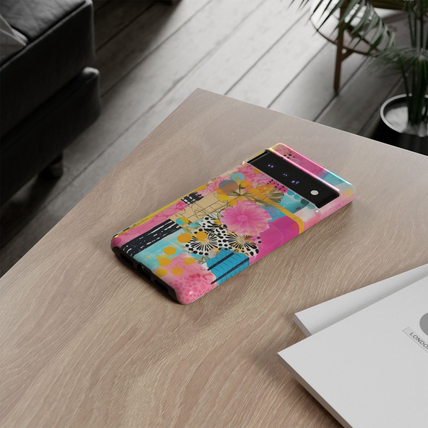Pink Floral Abstract Phone Case | Tough Cases | iPhone 17