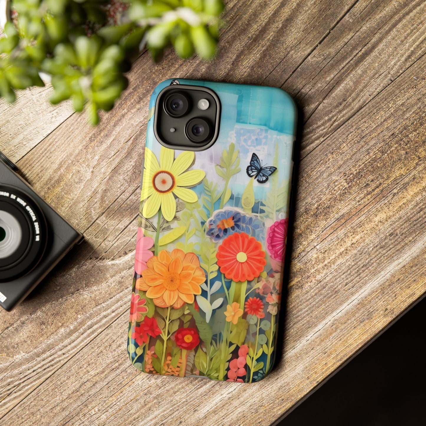 Whimsical Floral Garden phone case | Tough Case | 3d Floral Pattern | iPhone 17