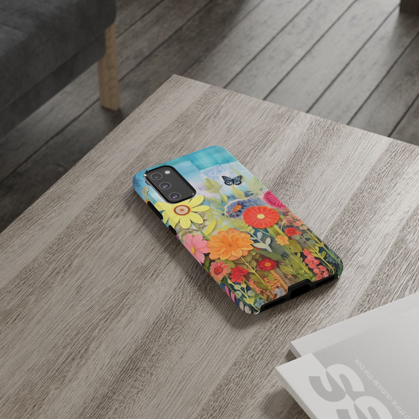 Whimsical Floral Garden phone case | Tough Case | 3d Floral Pattern | iPhone 17