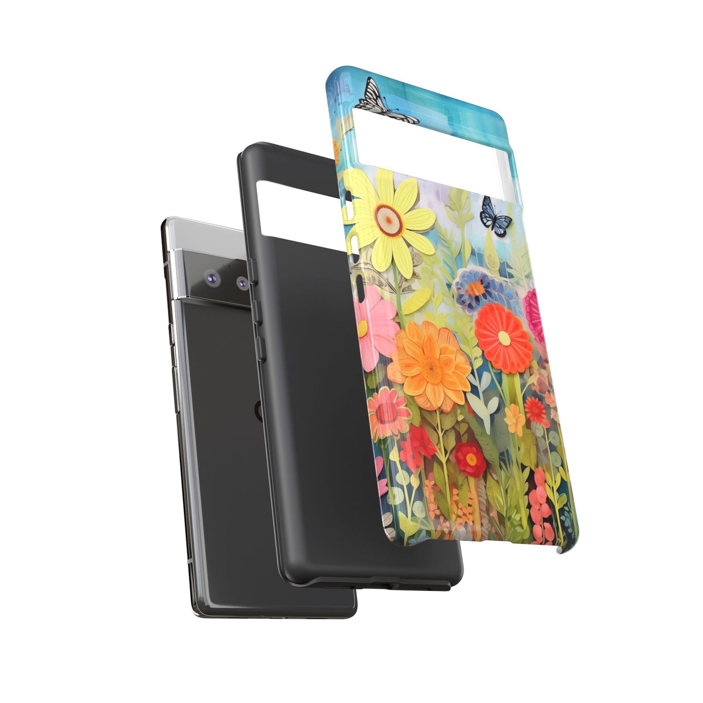 Whimsical Floral Garden phone case | Tough Case | 3d Floral Pattern | iPhone 17