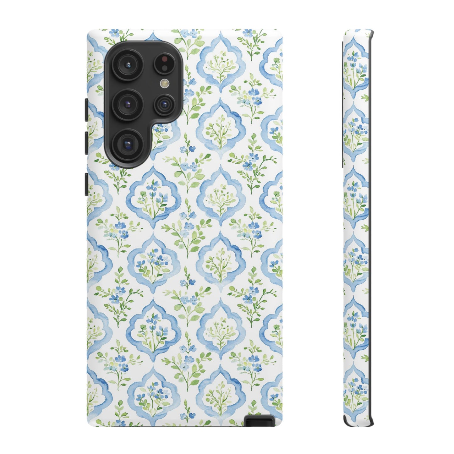 Blue Floral Damask phone case | Tough Case | iPhone 17