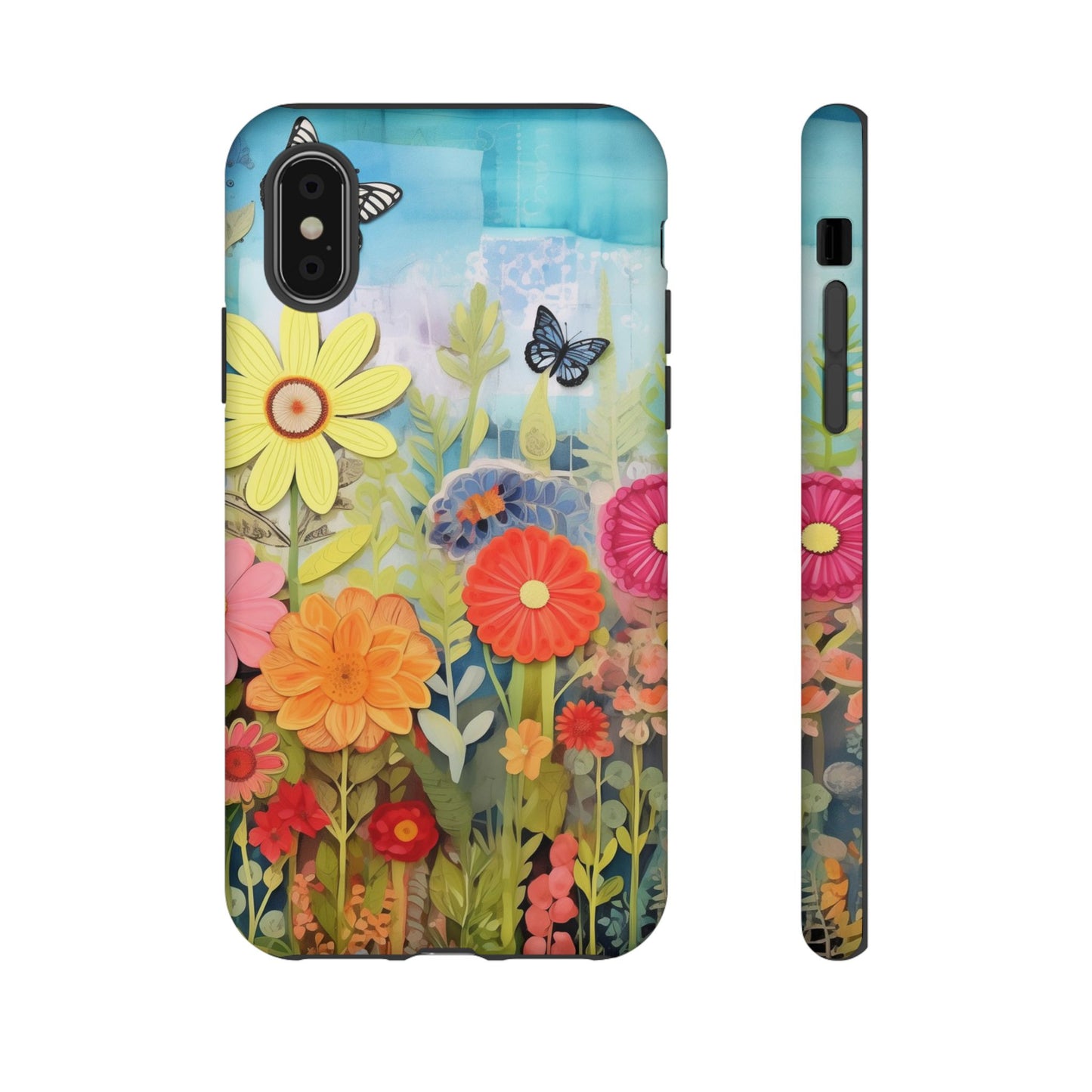 Whimsical Floral Garden phone case | Tough Case | 3d Floral Pattern | iPhone 17
