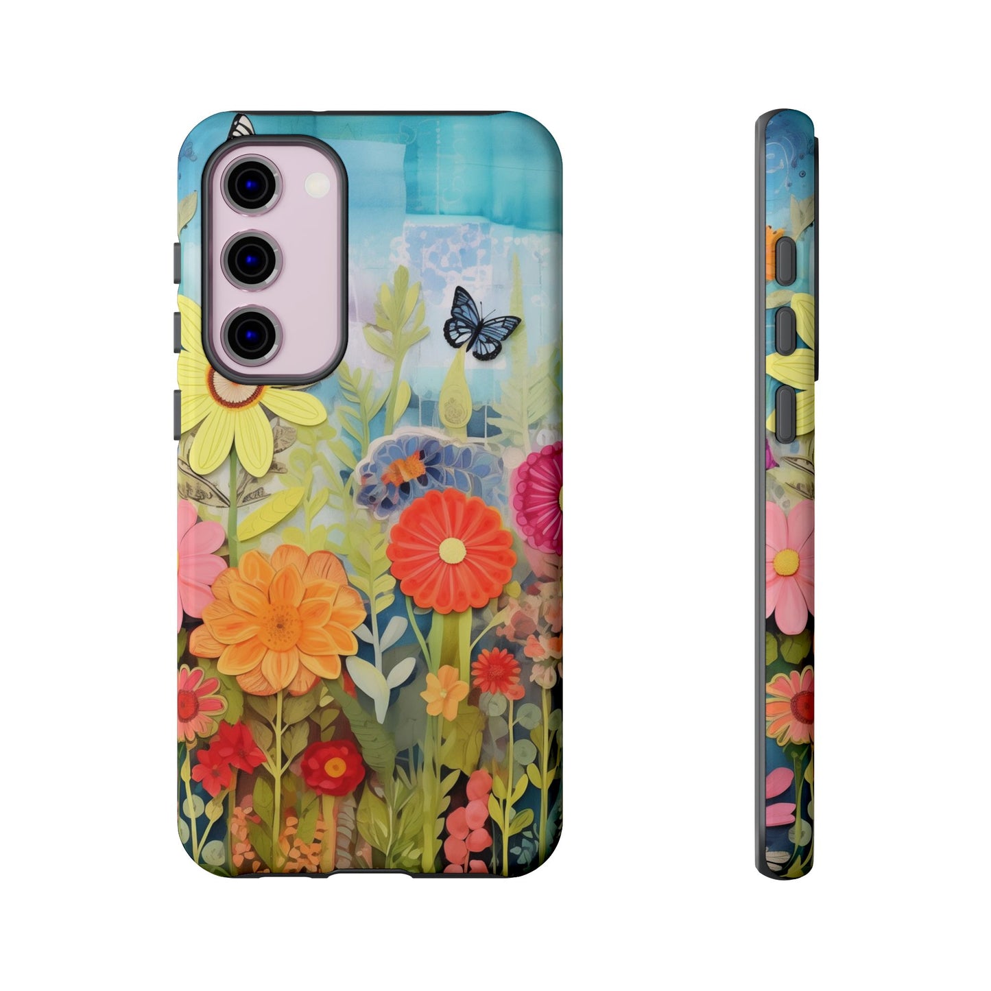 Whimsical Floral Garden phone case | Tough Case | 3d Floral Pattern | iPhone 17